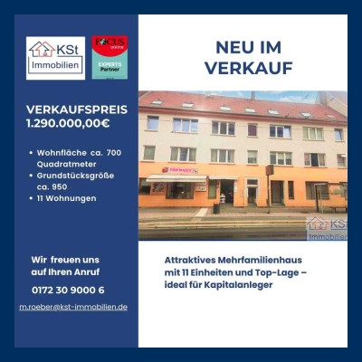 Attraktives Mehrfamilienhaus mit 11 Einheiten und Top-Lage – ideal für Kapitalanleger