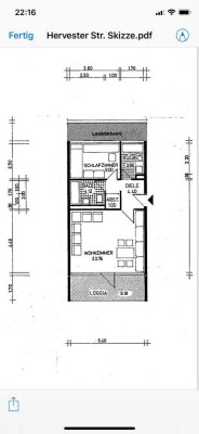 Möblierte 2-Raum-Wohnung mit Balkon Südlage