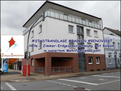 #STADTRANDLAGE #BALKON #RENOVIERT Helle 2 Zimmer-Erdgeschosswohnung in saniertem Mehrfamilienobjekt!