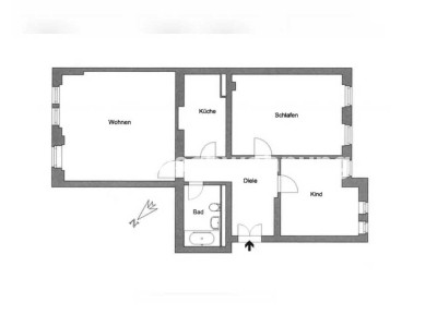 Tauschwohnung: 3 R.-Altbauwohnung in Dresdner Altstadt mit Einbauküche