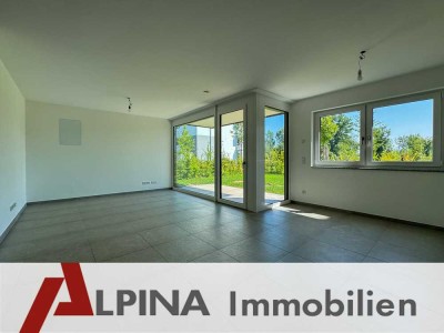 Moderne 4-Zimmer-Erdgeschosswohnung mit eigenem Garten am Mangfall-Kanal - bereits bezugsfrei!