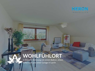 WOHLFÜHLORT - 2-Zimmer-Wohnung mit einem Balkon, einem Kellerraum und einer Garage in Lorch