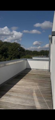 Moderne 4 Zimmer Wohnung mit Dachterrasse und Blick aufs Feld