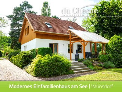 Modernes Niedrigenergiehaus auf wunderschönem Grundstück in Seenähe