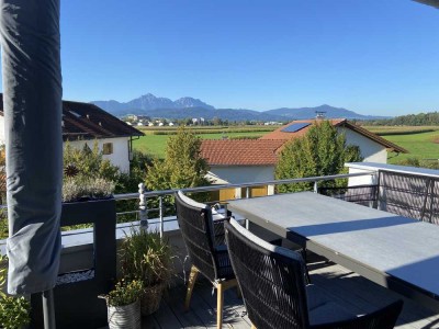 Traumhafte Penthouse 4-Zimmer Whg in Freilassing-Salzburghofen mit XXL Terrasse samt Bergblick