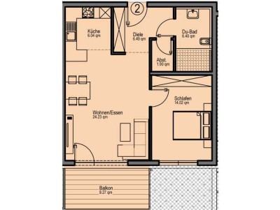 NEUBAU Schöne 2-Zimmer-Wohnung in Künzelsau (W2)