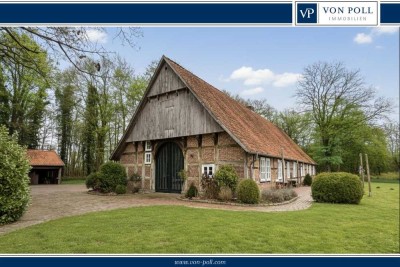 Fachwerktraum in Alleinlage: Stilvolles Artland-Denkmal mit modernem Luxus