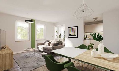 Komfort kennt kein Alter. - - - - - - - - - - - - - - - - 3-Zimmer-Wohnung mit Wintergarten, 1. OG