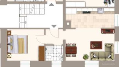 2-Zimmerwohnung mit neuem Bad und Einbauküche
