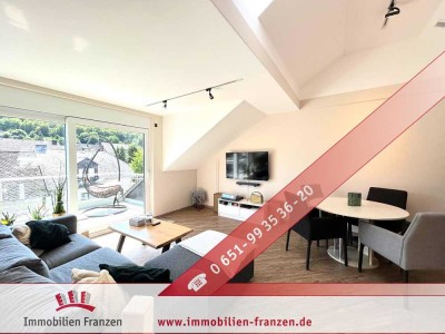 Kenn: aufwändig sanierte, energieeffiziente und helle Dachgeschosswohnung mit Balkon – ideal für Paa