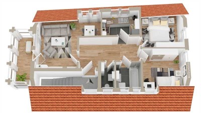Für Pärchen: 3-Zi.-Wohnung mit Wintergarten und Garage in Vaihingen-Enz