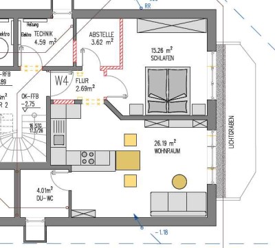 Kernsanierte 2-Raum-Souterrain-Wohnung in Utting am Ammersee