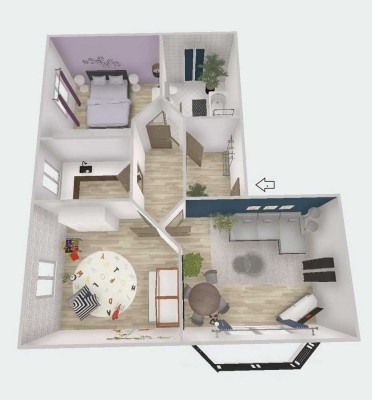 Mücke Merlau, grosszügige 3 ZKB, Sonnenbalkon, provisonsfrei