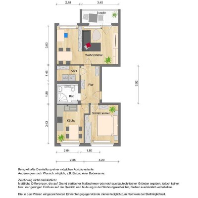 2-Raum-Umbauwohnung mit Abstellraum!