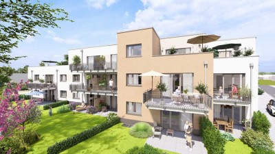 NEUBAU in Eggenstein: Barrierefreie  1-Zimmerwohnung PENTHOUSE mit Balkon