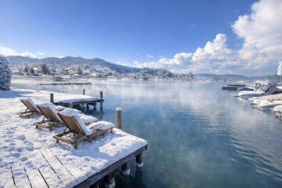 Fantastic Lake View - Seeblickwohnung mit Infinity-Pool und privatem Seezugang am Wörthersee