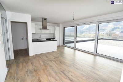 EXQUISITES PENTHOUSE I DACHTERRASSE I AUSBLICK I PERFEKTE VERKEHRSANBINDUNG - Penthouse mit 181,60 m² Dachterrasse! TIEFGARAGENPLÄTZE !