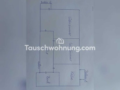 Tauschwohnung: Tausche 2-Raum gegen 3-Raum Wohnung