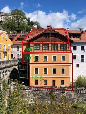 Die Top 3 Wohnung befindet verkaufen , in einem historischen Gebäude im Zentrum von MURAU/Österreich zu verkaufen.
