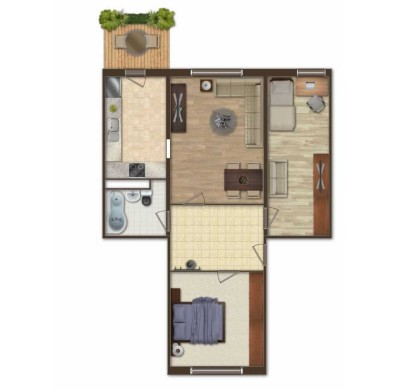 Gut geschnittene 3-Zimmer-Wohnung mit Balkon