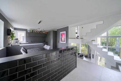 Modernes Split-Level-Haus mit Designküche, Sauna & Kamin in bevorzugter Lage in Herdecke