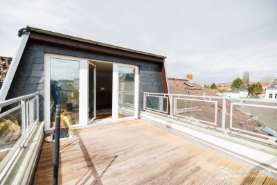 solide, schön, sicher! hochwertige Maisonettewohnung mit Dachterrasse und Ausblick in super Lage