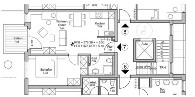 Helle 2-Zimmer Wohnung mit Balkon in Leonberg