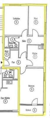 3 Zimmerwohnung guter Grundrisss
