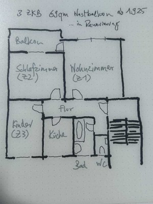 Modernisierte 3-Zimmer-Wohnung mit Balkon sehr universitätsnah