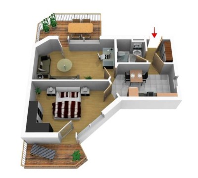 Zentral: 2-Zimmer-Wohnung mit zwei Balkonen & TG-Stellplatz in Konstanz-Petershausen