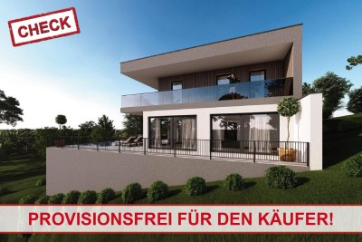 Architektenvilla mit Fernsicht in BESTLAGE am Gedersberg! 156 m² Terrasse, Pool, Tiefgarage, uvm