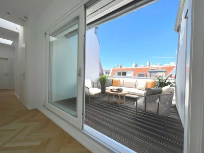HELLES DACHGESCHOSS - SONNIGE GR. 2 ZIM. DG MIT 2 TERRASSEN + LIFT - SOLARTHERMIE+JALOUSIEN