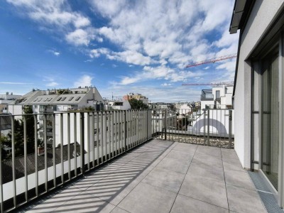MODERN LIVING – 2-Zimmer Dachgeschosswohnung mit Süd-Terrasse - Eigengrund - KÜCHE INKLUSIVE - ERSTBEZUG