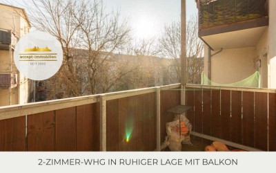 ** 2-Zimmer-Wohnung in ruhiger Lage mit Balkon und Tageslichtbad **