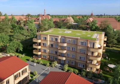 Parkvilla Amalia: Effizient geschnittene 3-Zimmerwohnung mit Blick zum Wasserturm