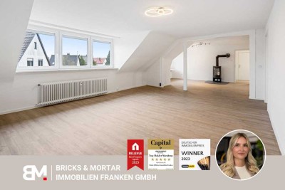 Viel Platz auf einer Ebene: 4-Zimmerwohnung mit Kamin und großer Einbauküche in Pyrbaum