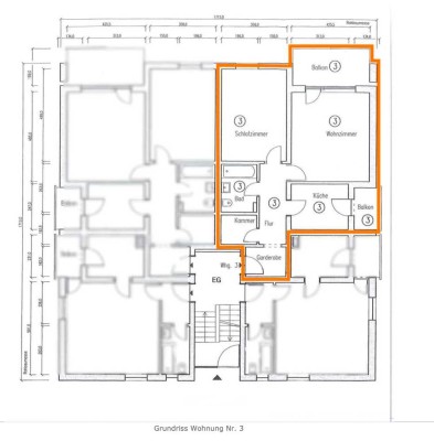 Moderne 2-Zimmer-Hochparterre-Wohnung mit 2 Balkonen und EBK