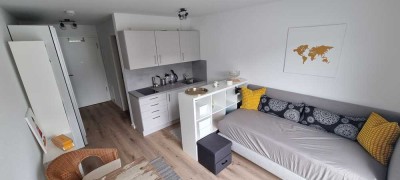 Stilvolle, neuwertige 1-Zimmer-Wohnung mit luxuriöser Innenausstattung mit Einbauküche in Freiburg