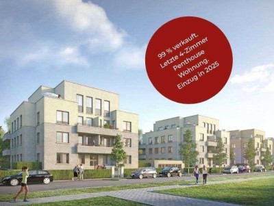 Traumhaftes Penthouse mit umlaufender Dachterrasse in grüner Stadtlage - mit Festpreisgarantie!