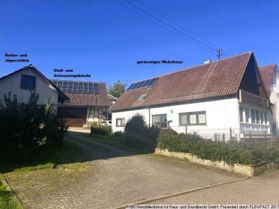 Gepflegte ehem. Hofstelle mit großem Wohnhaus, Stall-/Scheunengebäude in ländlicher Lage