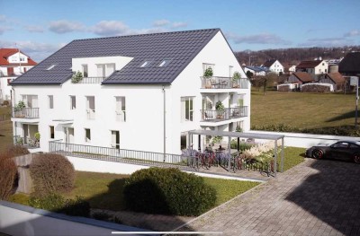 Neuwertige 2,5-Zimmer-Wohnung mit Balkon und Einbauküche in Warthausen