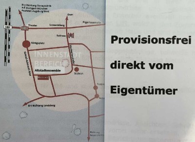 Gelegenheit v. Privat: Großzügige Stadtwohnung Nähe St.Ulrich, Loggia, Stellplätze