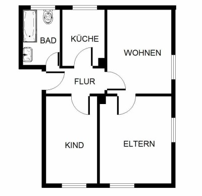 3-Zimmer-Wohnung in Gelsenkirchen Hassel