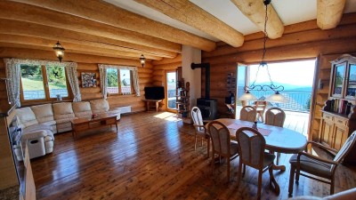 Kärnten-Hochrindl Blockhaus in Bestlage mit Traumblick incl. Ferienwohnung