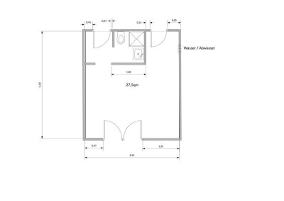 Helle, gepflegte 1-Zimmer-EG-Wohnung mit Terrasse in Gaienhofen