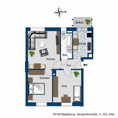 Gelegenheit: 3-Zimmer-Wohnung
