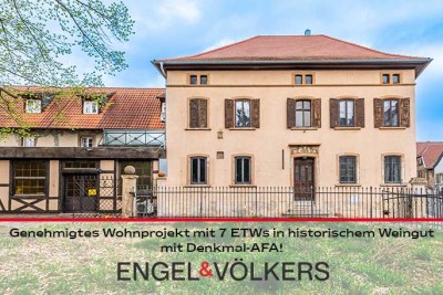 Genehmigtes Wohnprojekt mit 7 ETWs in historischem Weingut mit Denkmal-AFA!