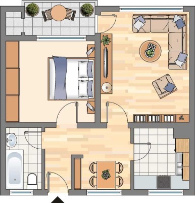 2-Zimmer-Wohnung in Dortmund Wickede