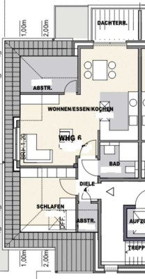 Moderne Wohnung mit Einbauküche und Balkon