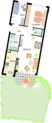 Wunderschöne 3,5 Zimmer Erdgeschoss-Wohnung mit Garten in Besigheim